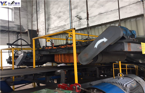 電磁自卸式除鐵器，河南電磁自卸式除鐵器用什么電機國家標準_河南RCDD-12自卸式電磁除鐵器廠家配件_型號及工作視頻 