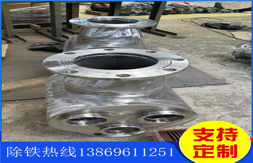 管道除鐵器，棗莊管道除鐵器_棗莊管道除鐵器應(yīng)用安裝示意圖型12000高斯_可定制工作原理